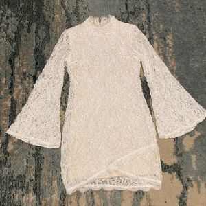 White lace mini dress